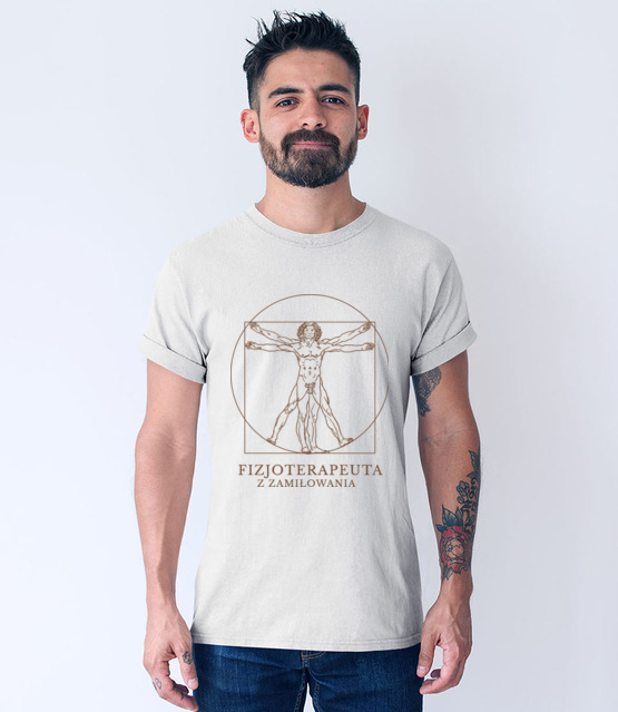 Fizjoterapeuta z zamilowania koszulka z nadrukiem praca mezczyzna jipi pl 1567 53