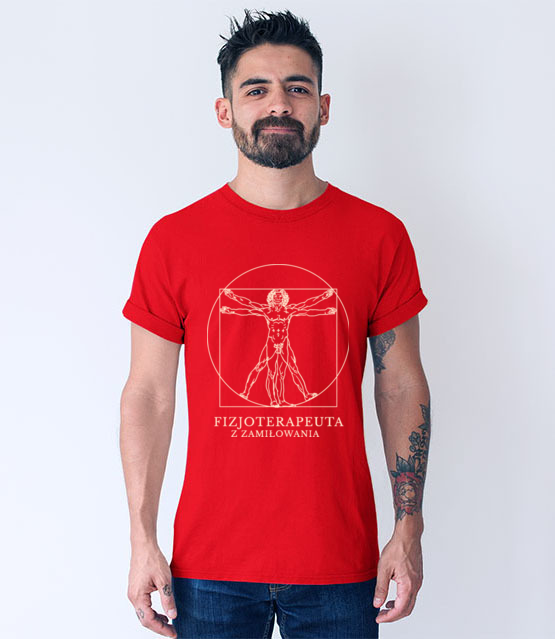 Fizjoterapeuta z zamilowania koszulka z nadrukiem praca mezczyzna jipi pl 1568 54