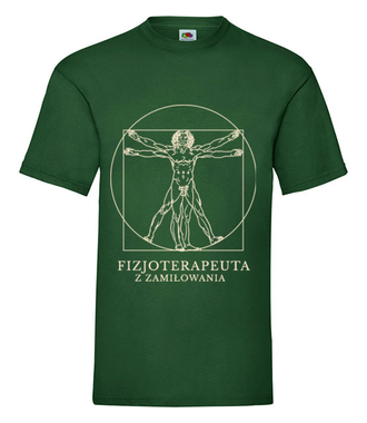 Fizjoterapeuta z zamiłowania - Koszulka z nadrukiem - Praca - Męska