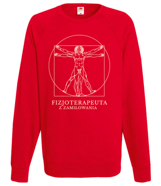 Fizjoterapeuta z zamiłowania - Bluza z nadrukiem - Praca - Męska