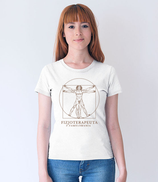 Fizjoterapeuta z zamilowania koszulka z nadrukiem praca kobieta jipi pl 1567 65