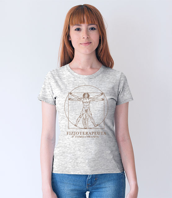 Fizjoterapeuta z zamilowania koszulka z nadrukiem praca kobieta jipi pl 1567 69
