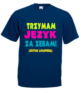 Język za zębami - Koszulka z nadrukiem - Praca - Męska