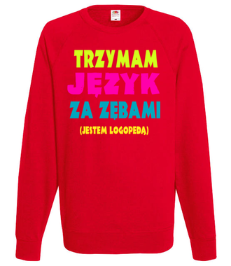 Język za zębami - Bluza z nadrukiem - Praca - Męska