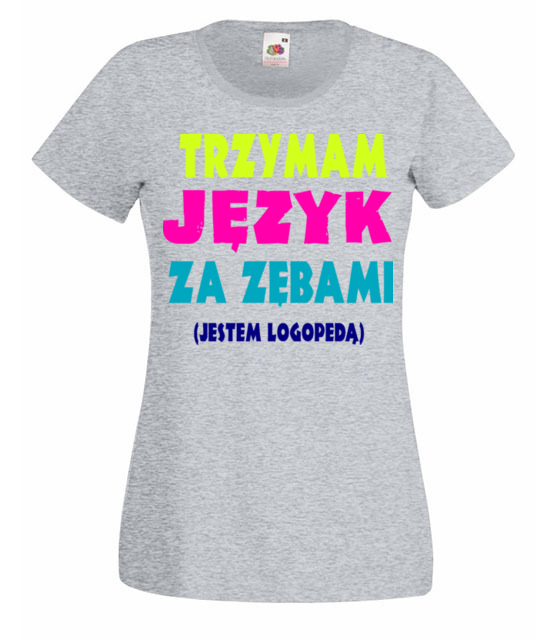 Jezyk za zebami koszulka z nadrukiem praca kobieta jipi pl 1569 63