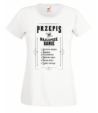 Przepis na udane życie  - Koszulka z nadrukiem - Praca - Damska