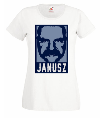 Wizerunek znanego Janusza - Koszulka z nadrukiem - Śmieszne - Damska