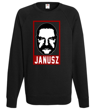 Wąsaty Janusz patriotyczny - Bluza z nadrukiem - Śmieszne - Męska