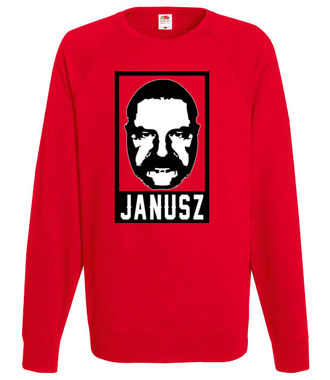 Wąsaty Janusz patriotyczny - Bluza z nadrukiem - Śmieszne - Męska