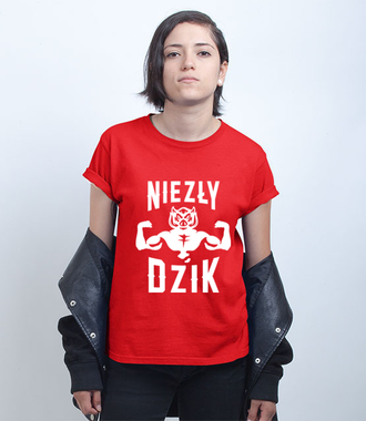 Mega dzik - Koszulka z nadrukiem - Śmieszne - Damska