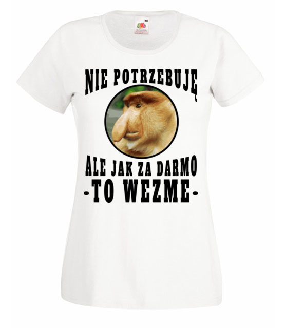 Bo janusz po prostu lubi miec duzo koszulka z nadrukiem smieszne kobieta jipi pl 1622 58