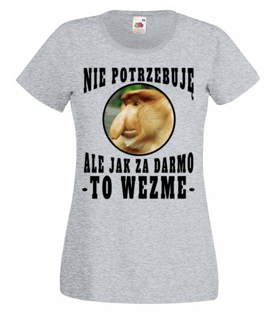 Bo janusz po prostu lubi miec duzo koszulka z nadrukiem smieszne kobieta jipi pl 1622 63