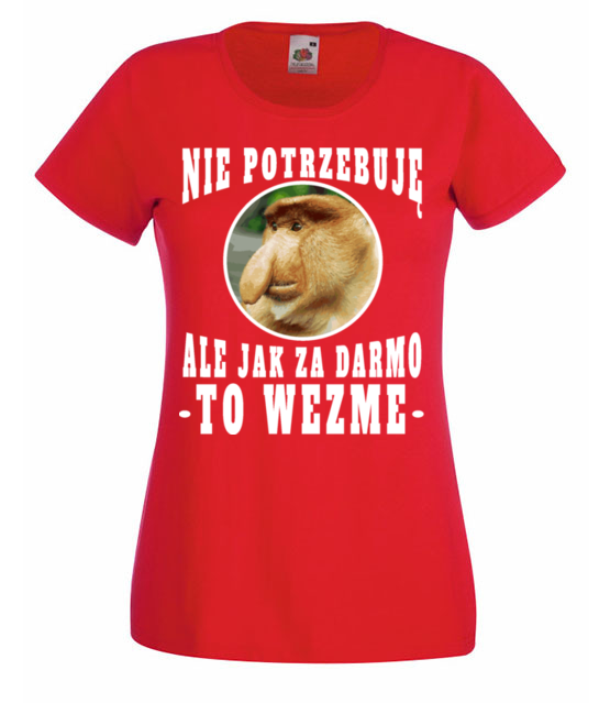 Bo janusz po prostu lubi miec duzo koszulka z nadrukiem smieszne kobieta jipi pl 1623 60