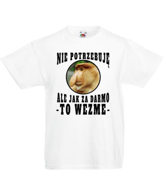 Bo Janusz po prostu lubi mieć dużo - Koszulka z nadrukiem - Śmieszne - Dziecięca