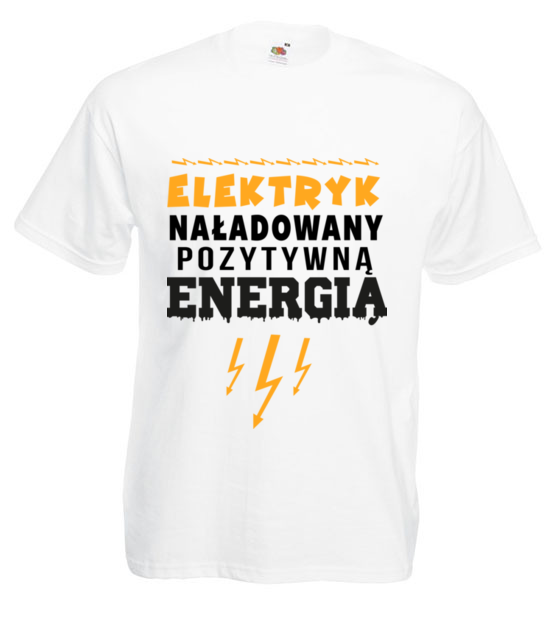 Naladowany pozytywna energia koszulka z nadrukiem praca mezczyzna jipi pl 1627 2