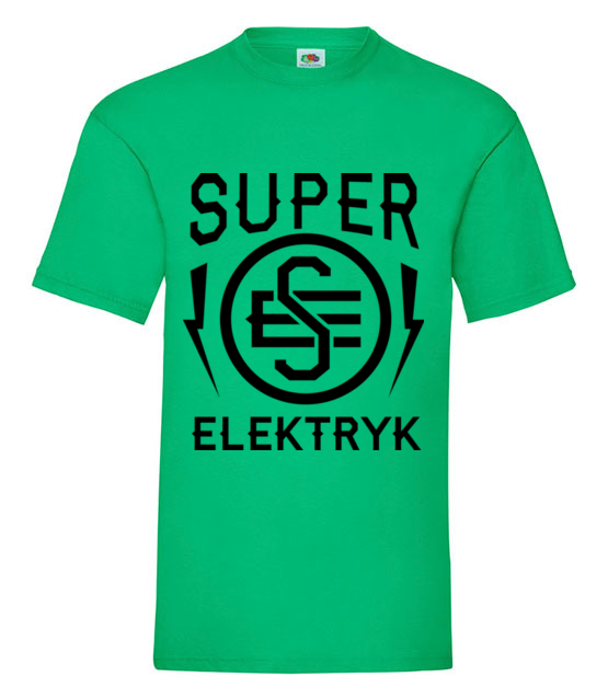 Super elektryk to super bohater koszulka z nadrukiem praca mezczyzna jipi pl 1632 186