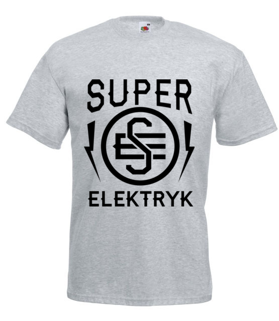 Super elektryk to super bohater koszulka z nadrukiem praca mezczyzna jipi pl 1632 6