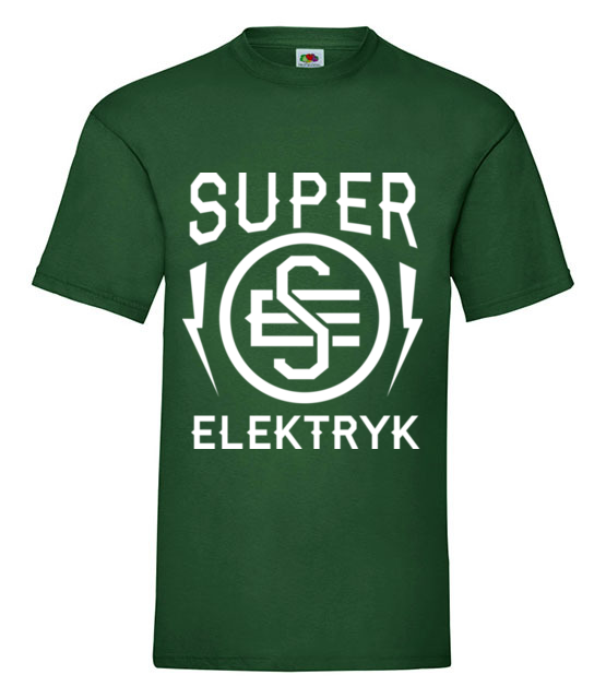 Super elektryk to super bohater koszulka z nadrukiem praca mezczyzna jipi pl 1633 188