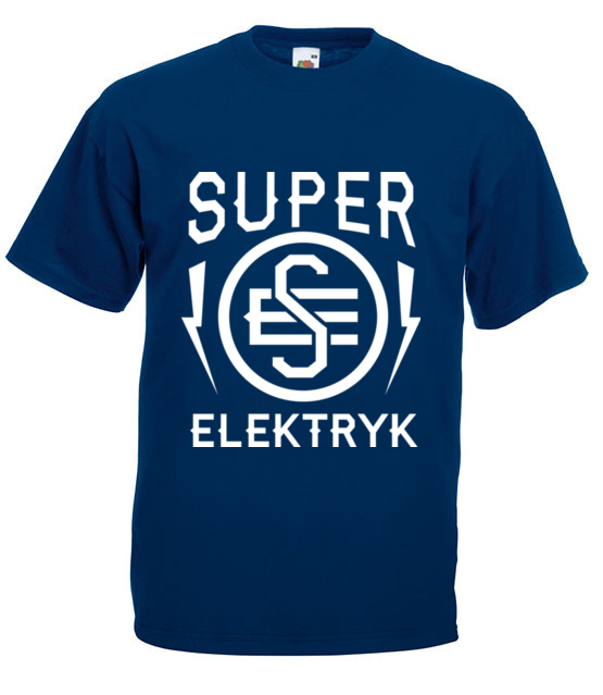 Super elektryk to super bohater koszulka z nadrukiem praca mezczyzna jipi pl 1633 3