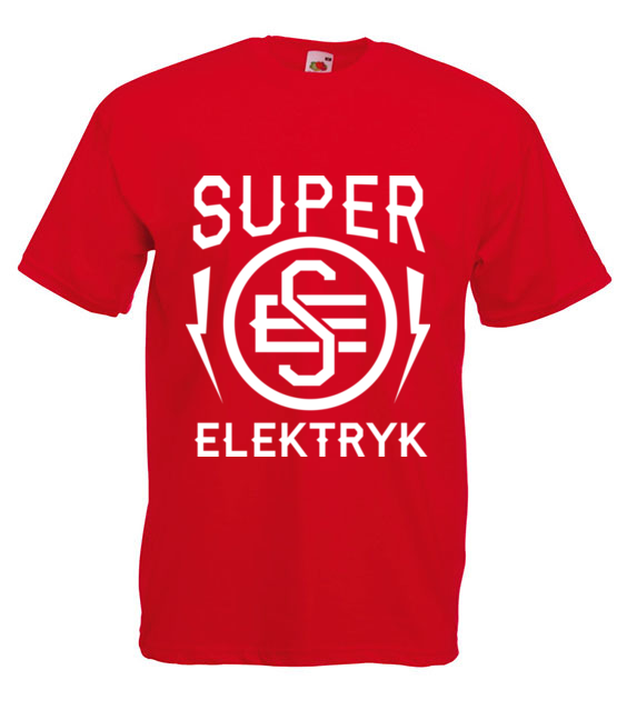 Super elektryk to super bohater koszulka z nadrukiem praca mezczyzna jipi pl 1633 4