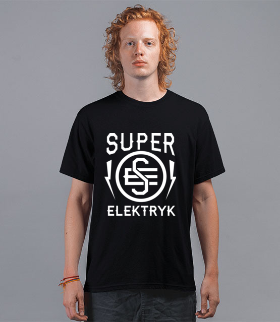 Super elektryk to super bohater koszulka z nadrukiem praca mezczyzna jipi pl 1633 41