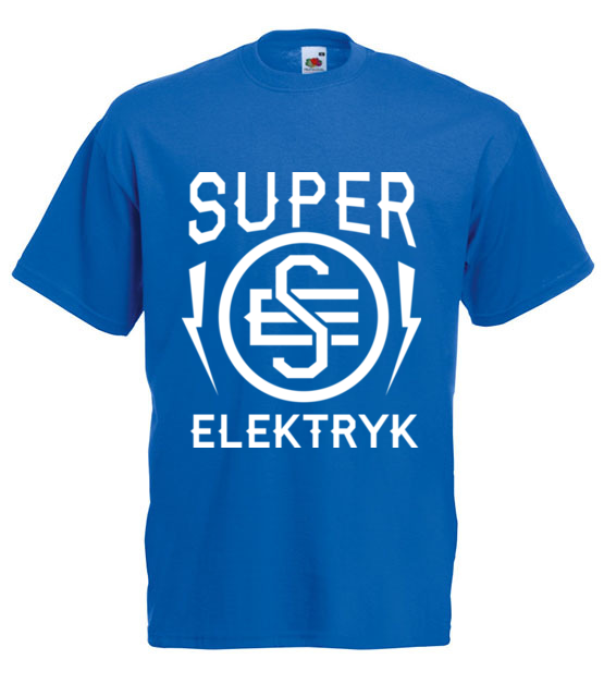 Super elektryk to super bohater koszulka z nadrukiem praca mezczyzna jipi pl 1633 5