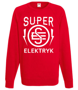 Super elektryk to super bohater - Bluza z nadrukiem - Praca - Męska