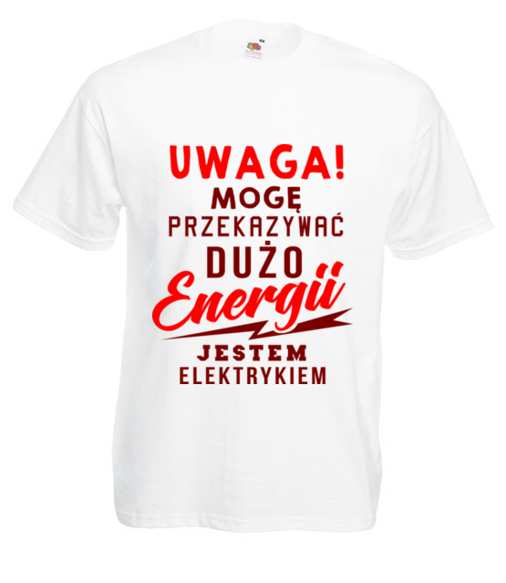 Przekazujemy duzo energii koszulka z nadrukiem praca mezczyzna jipi pl 1634 2