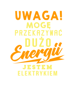 Przekazujemy dużo energii - Koszulka z nadrukiem - Praca - Męska