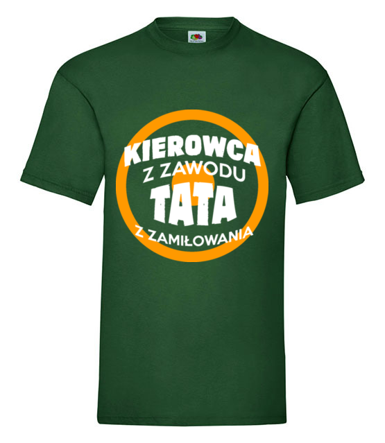Kierowca z zawodu tata z zamilowania koszulka z nadrukiem dla kierowcy ciezarowki mezczyzna jipi pl 1642 188