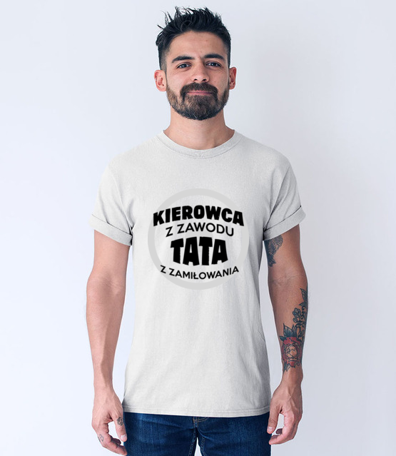 Kierowca z zawodu tata z zamilowania koszulka z nadrukiem dla kierowcy tira mezczyzna jipi pl 1641 53