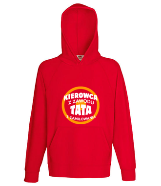 Kierowca z zawodu, tata z zamiłowania - Bluza z nadrukiem - dla kierowcy ciężarówki - Męska z kapturem