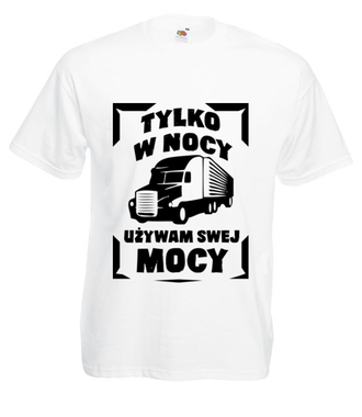 Pod osłoną nocy - Koszulka z nadrukiem - dla kierowcy ciężarówki - Męska