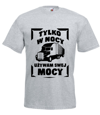 Pod osłoną nocy - Koszulka z nadrukiem - dla kierowcy ciężarówki - Męska