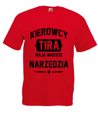 Większe narzędzia - Koszulka z nadrukiem - dla kierowcy ciężarówki - Męska