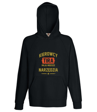 Większe narzędzia - Bluza z nadrukiem - dla kierowcy ciężarówki - Męska z kapturem