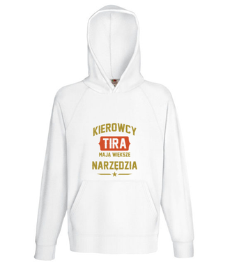 Większe narzędzia - Bluza z nadrukiem - dla kierowcy ciężarówki - Męska z kapturem