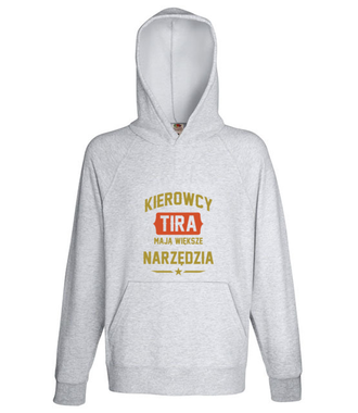 Większe narzędzia - Bluza z nadrukiem - dla kierowcy ciężarówki - Męska z kapturem