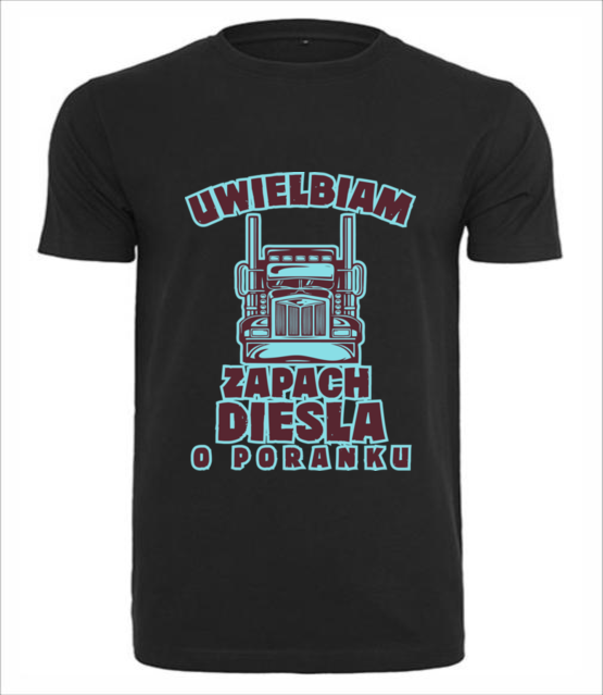 Zapach diesla koszulka z nadrukiem dla kierowcy ciezarowki mezczyzna jipi pl 1652 1