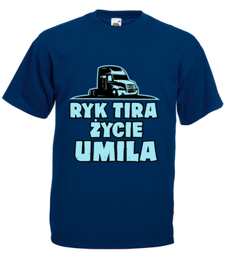 Ryk tira życie umila - Koszulka z nadrukiem - dla kierowcy ciężarówki - Męska