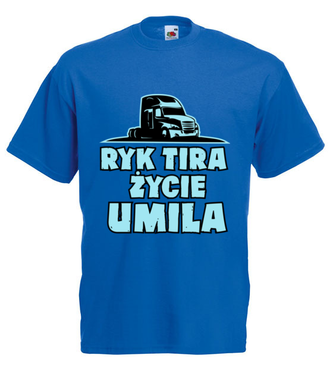 Ryk tira życie umila - Koszulka z nadrukiem - dla kierowcy ciężarówki - Męska