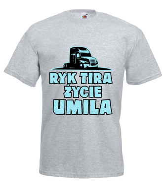 Ryk tira życie umila - Koszulka z nadrukiem - dla kierowcy ciężarówki - Męska