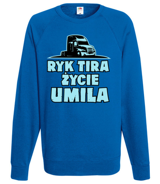 Ryk tira życie umila - Bluza z nadrukiem - dla kierowcy ciężarówki - Męska