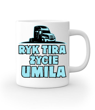 Ryk tira życie umila - Kubek z nadrukiem - dla kierowcy ciężarówki - Gadżety