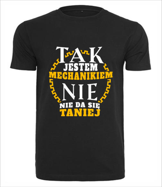 Taniej się nie da - Koszulka z nadrukiem - Dla mechanika - Męska