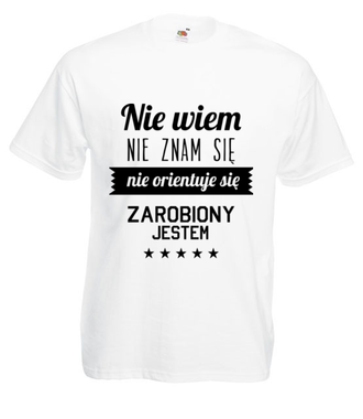 Stary tekst na nowej koszulce - Koszulka z nadrukiem - Śmieszne - Męska