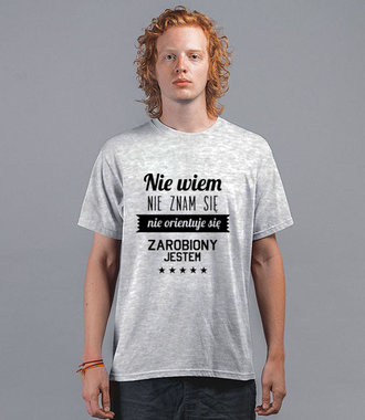 Stary tekst na nowej koszulce - Koszulka z nadrukiem - Śmieszne - Męska