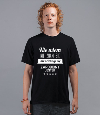 Stary tekst na nowej koszulce - Koszulka z nadrukiem - Śmieszne - Męska