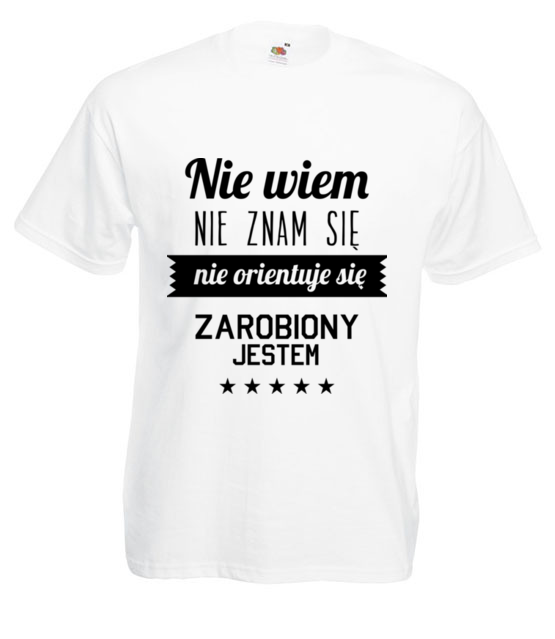 Stary tekst na nowej koszulce koszulka z nadrukiem smieszne mezczyzna jipi pl 1662 2