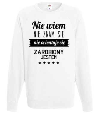Stary tekst na nowej koszulce - Bluza z nadrukiem - Śmieszne - Męska